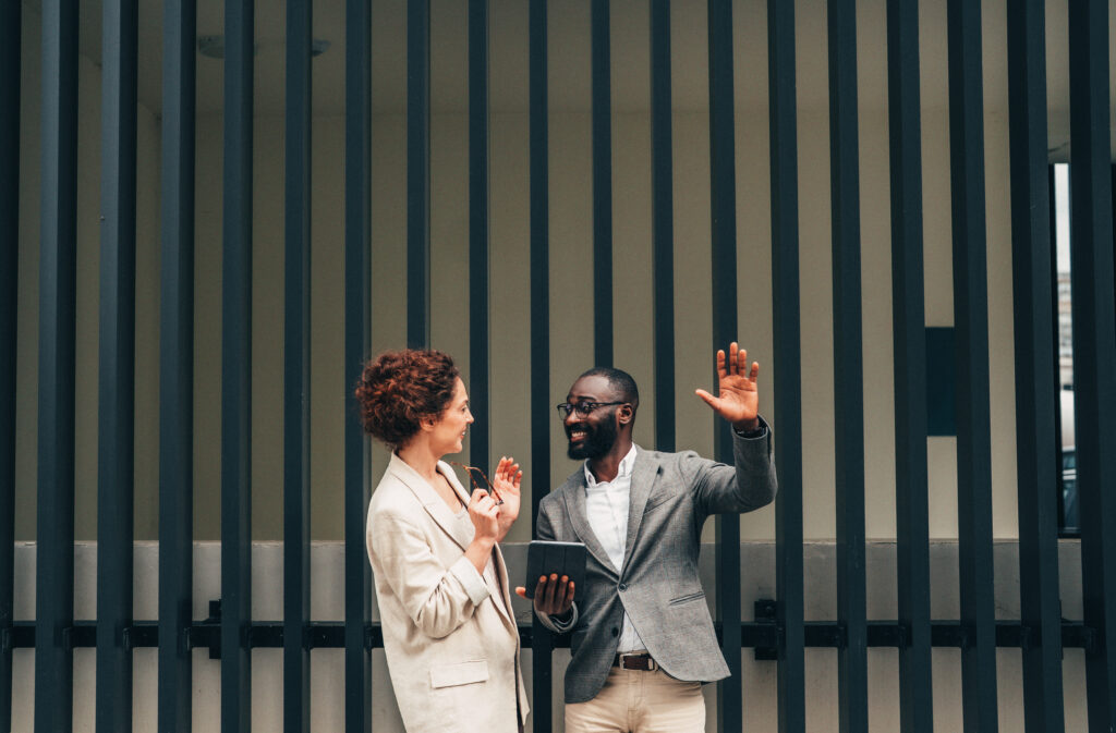 Business people in a Modern Urban Setting